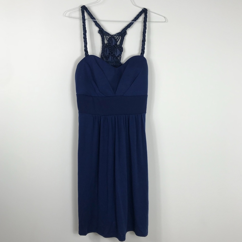 Torrid Navy Blue Knit Dress w/ Crochet Back